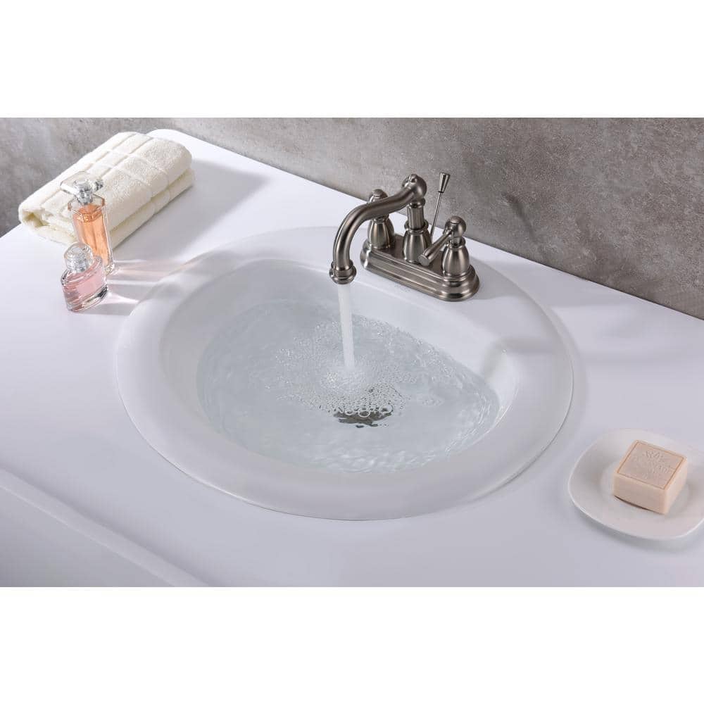 ANZZI Cadenza Series 20.5 x 18 in. Vitreous China Drop-In Bathroom Sink Basin, 7.5 in. Bowl Depth, White