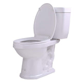 ANZZI Talos 2-Piece Single Flush Elongated Toilet, White (1.28 GPF)