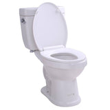ANZZI Talos 2-Piece Single Flush Elongated Toilet, White (1.28 GPF)