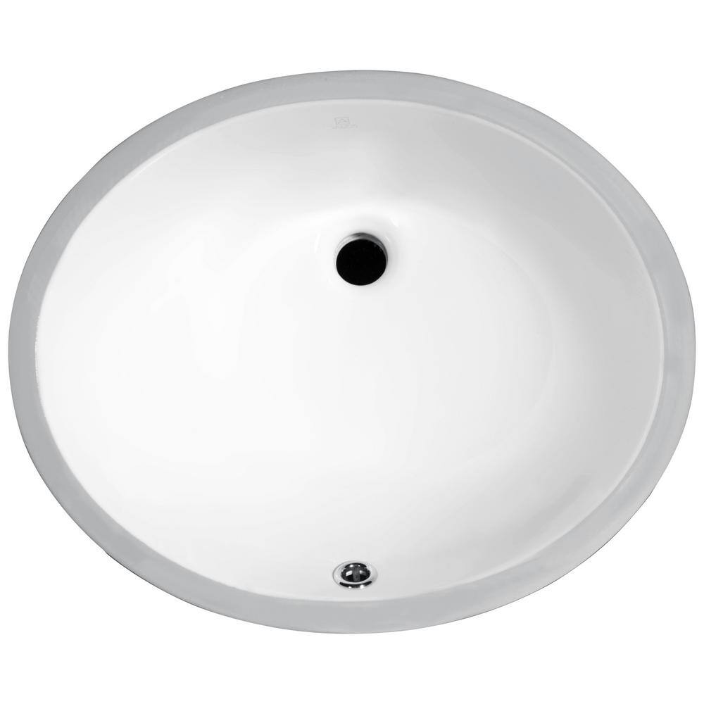 ANZZI Rhodes Series 7.5 in. Ceramic Undermount Sink Basin in White