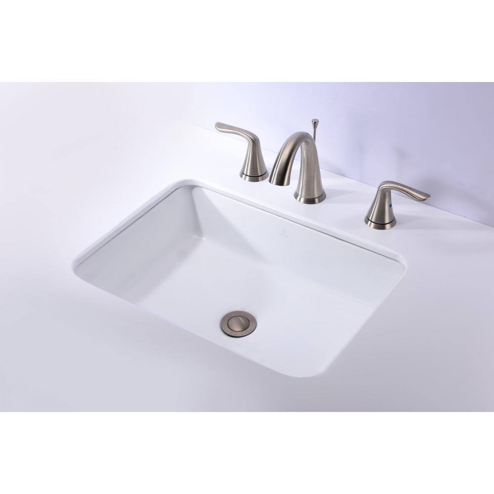 ANZZI Dahlia Series 7.25 in. Ceramic Undermount Bathroom Sink Basin in White