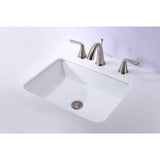 ANZZI Dahlia Series 7.25 in. Ceramic Undermount Bathroom Sink Basin in White