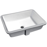 ANZZI Dahlia Series 7.25 in. Ceramic Undermount Bathroom Sink Basin in White