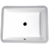 ANZZI Dahlia Series 7.25 in. Ceramic Undermount Bathroom Sink Basin in White