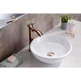 ANZZI Deux Series Ceramic Vessel Sink in Glossy White, 16.3 in. Round Top-Mount