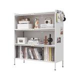 Aoibox 39-in W x 13-in D x 43-in H Ready to Assemble 3-Tier Metal Floor Pantry and Kitchenware Cabinet in White
