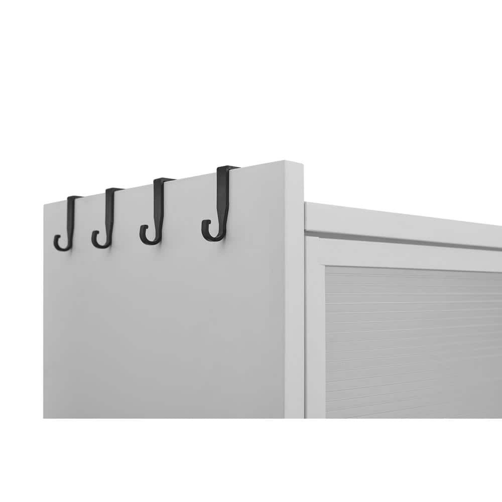 Aoibox 39-in W x 13-in D x 43-in H Ready to Assemble 3-Tier Metal Floor Pantry and Kitchenware Cabinet in White