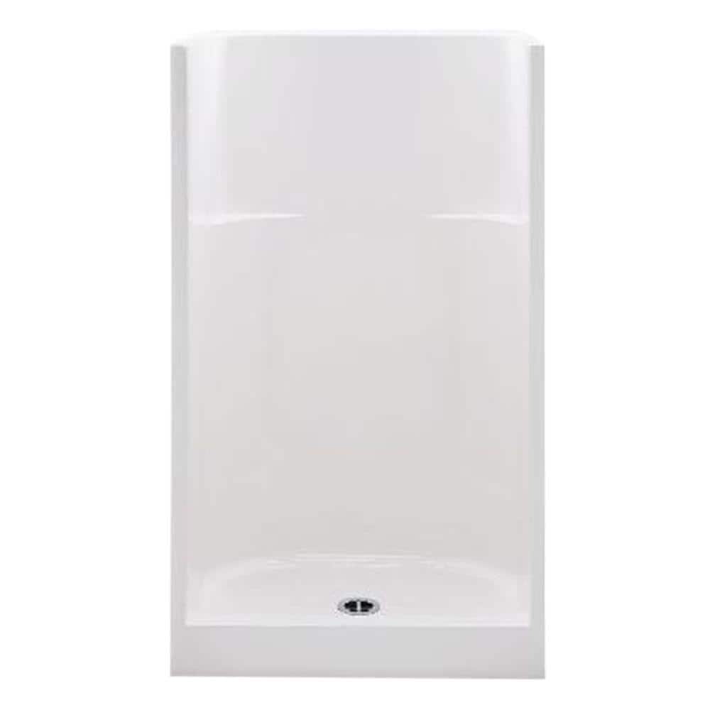Everyday 32 in. x 32 in. x 75 in. AFR 1-Piece Shower Stall with Center Drain in White
