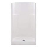 Everyday 36 in. x 36 in. x 72 in. 1-Piece Shower Stall with Center Drain in White