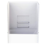 Varia Subway Tile 30 in. x 60 in. x 76 in. AcrylX Acrylic Finished 4-pc. Bath and Shower Kit w/Right Drain in White