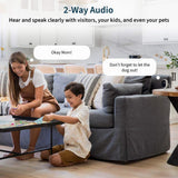 Arlo Essential Wireless Indoor Security Camera 2K (2nd Gen) with Privacy Shield, Night Vision, and Integrated Siren - White