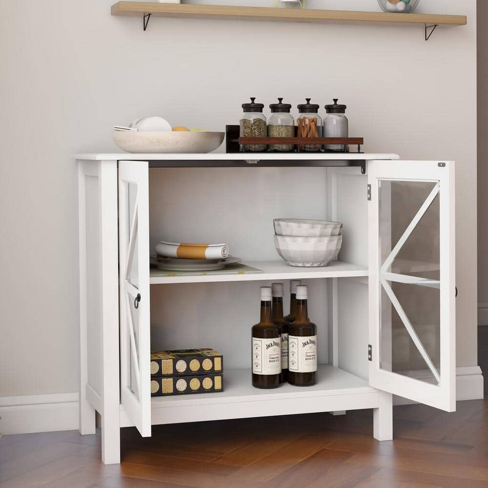 31.5 in. W x 14.37 in. D x 29.92 in. H in White MDF Assemble Pantry Upper Diagonal Kitchen Cabinet for Kitchen