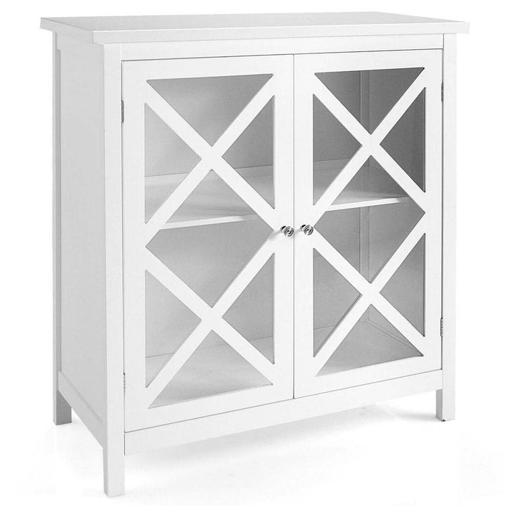 31.5 in. W x 14.37 in. D x 29.92 in. H in White MDF Assemble Pantry Upper Diagonal Kitchen Cabinet for Kitchen