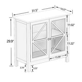 31.5 in. W x 14.37 in. D x 29.92 in. H in White MDF Assemble Pantry Upper Diagonal Kitchen Cabinet for Kitchen