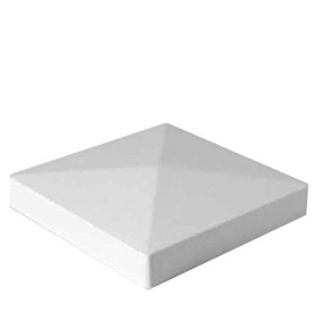 Barrette Outdoor Living 5 in. x 5 in. Vinyl White Pyramid Post Cap
