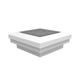 Barrette Outdoor Living VersaRail 2.5 in. White Aluminum Rail Solar Post Top Down Light