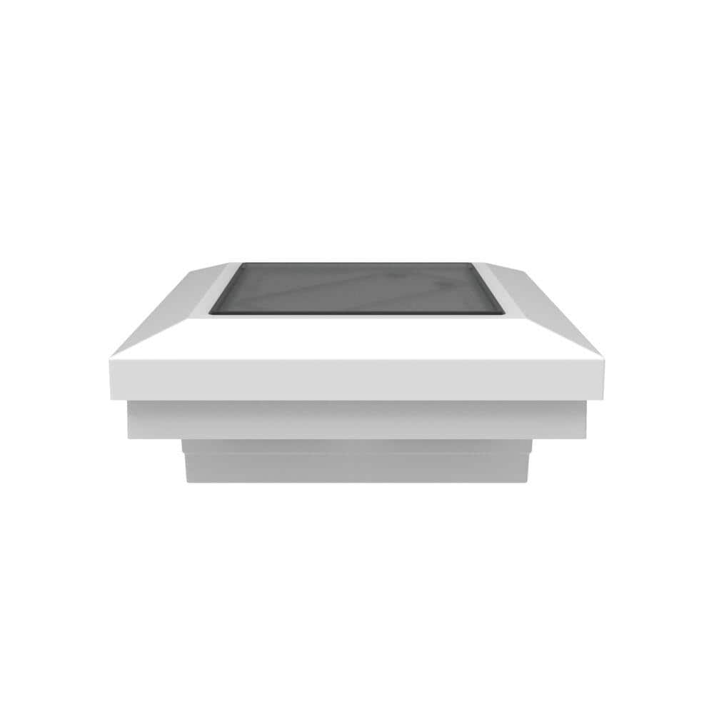 Barrette Outdoor Living VersaRail 2.5 in. White Aluminum Rail Solar Post Top Down Light