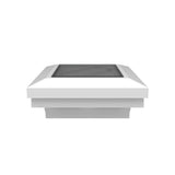 Barrette Outdoor Living VersaRail 2.5 in. White Aluminum Rail Solar Post Top Down Light