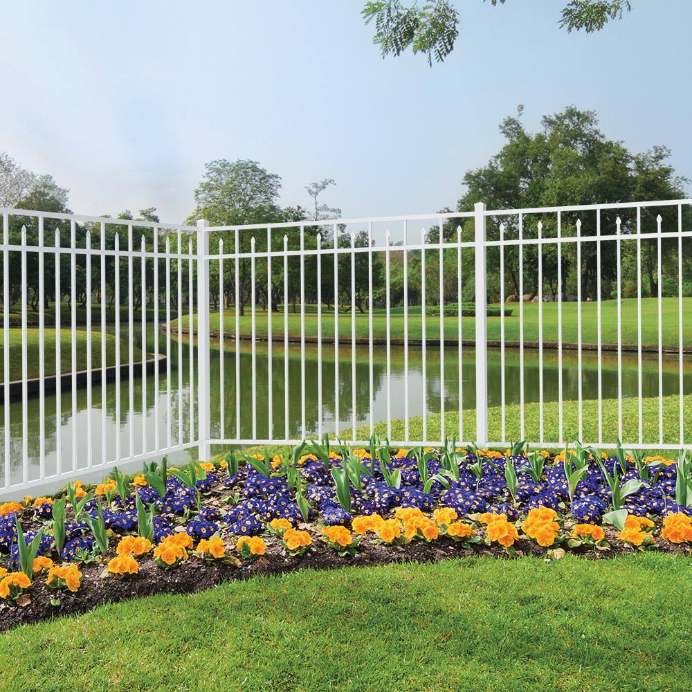Barrette Outdoor Living Natural Reflections Standard-Duty 2 in. x 2 in. x 6-7/8 ft. White Aluminum Fence Corner Post