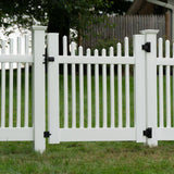Barrette Outdoor Living Yukon Scallop 4x4 White Vinyl Fence Gate