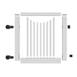 Barrette Outdoor Living Yukon Scallop 4x4 White Vinyl Fence Gate