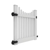 Barrette Outdoor Living Yukon Scallop 4x4 White Vinyl Fence Gate