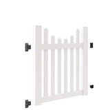 Barrette Outdoor Living Seneca Scallop 4 ft. W x 4 ft. H White Vinyl Un-Assembled Fence Gate