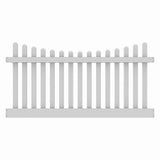 Barrette Outdoor Living Kettle Scallop Vinyl Fence Panel 4 ft. x 8 ft. - White