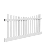 Barrette Outdoor Living Kettle Scallop Vinyl Fence Panel 4 ft. x 8 ft. - White