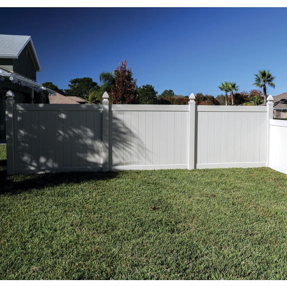Barrette Outdoor Living Washington 5 ft. H x 6 ft. W White Vinyl Fence Panel