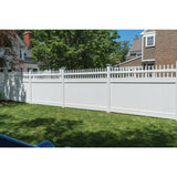 Barrette Outdoor Living Carson 6 ft x 8 ft White Vinyl Fence Panel