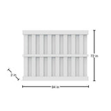 Barrette Outdoor Living Palisade 6 ft. x 8 ft. White Shadowbox Vinyl Fence Panel