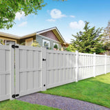 Barrette Outdoor Living Palisade 6 ft. x 8 ft. White Shadowbox Vinyl Fence Panel