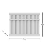 Whitney 6 ft. x 6 ft. White Vinyl Shadowbox Fence Panel