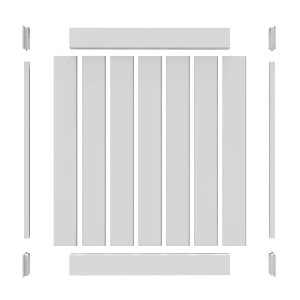 Barrette Outdoor Living 5 ft. x 3.5 ft. White Vinyl Outdoor Changing Room Side Wall