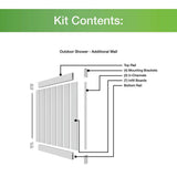 Barrette Outdoor Living 5 ft. x 3.5 ft. White Vinyl Outdoor Changing Room Side Wall