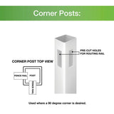 Barrette Outdoor Living 4 in. x 4 in. x 6 ft. White Vinyl Fence Corner Post