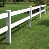 Veranda 5 in. x 5 in. x 5 ft. Vinyl White Ranch 2-Rail End Fence Post