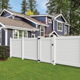 Barrette Outdoor Living White Vinyl Corner Post - Horizontal Fence 5x5x108