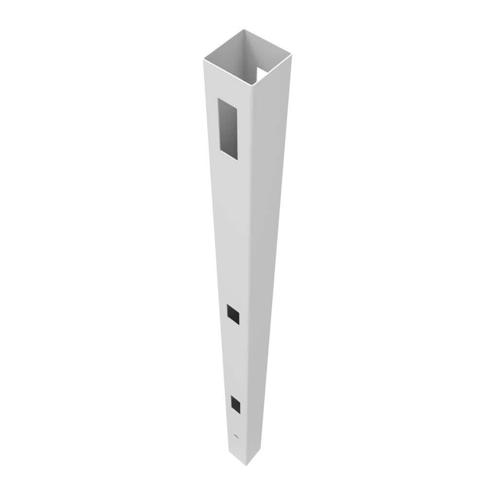 Barrette Outdoor Living 5 in. x 5 in. x 8.5 ft. White Vinyl Fence Line Post