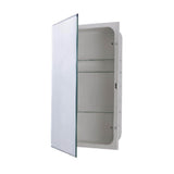 Bellaterra Home Sumas 16 in. x 26 in. Frameless Recessed Mount Swing Door Beveled Mirror Medicine Cabinet