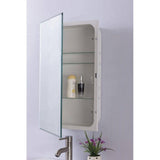 Bellaterra Home Sumas 16 in. x 26 in. Frameless Recessed Mount Swing Door Beveled Mirror Medicine Cabinet
