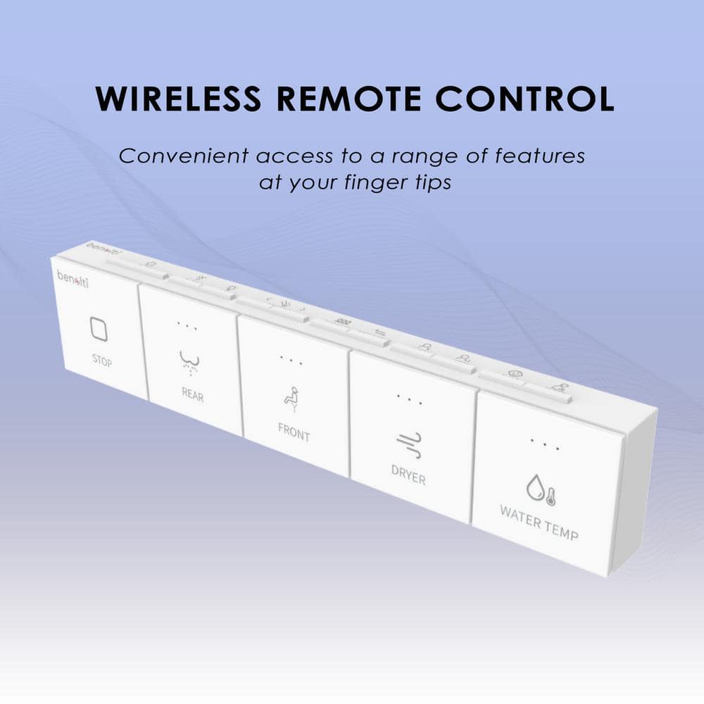 BENOLTI BN-6100S: Tankless Elongated Smart Bidet Toilet with Auto Flush & Heated Seat in White