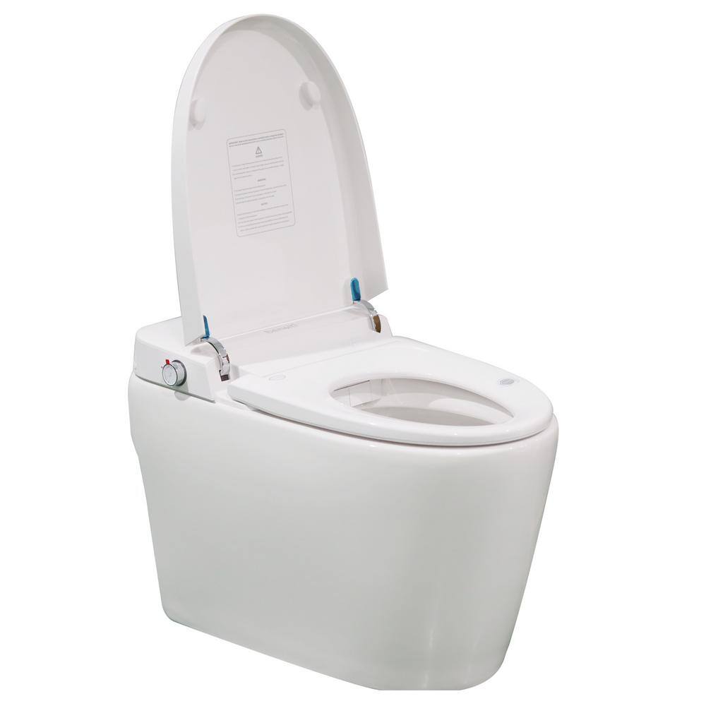 BENOLTI BN-6100S: Tankless Elongated Smart Bidet Toilet with Auto Flush & Heated Seat in White