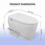 BENOLTI BN-6100SA Tankless Elongated Bidet Toilet with UV Cleaning & Heated Seat
