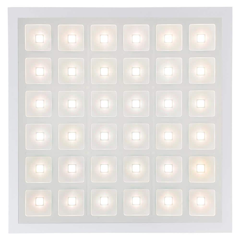 BEYOND LED TECHNOLOGY Designer Troffers Pixel Square Series 2 ft.x 2 ft. 5000 Lumens Integrated LED Flat Panel Light at 40-Watt 4000K (6-Pack)