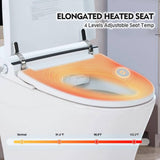Unbranded Smart Round Toilet with Heated Seat & LED Light