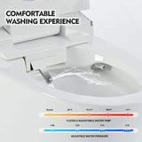 Smart Bidet Toilet with Heated Seat and Remote Control in White