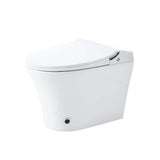 Smart Bidet Toilet with Heated Seat and Remote Control in White