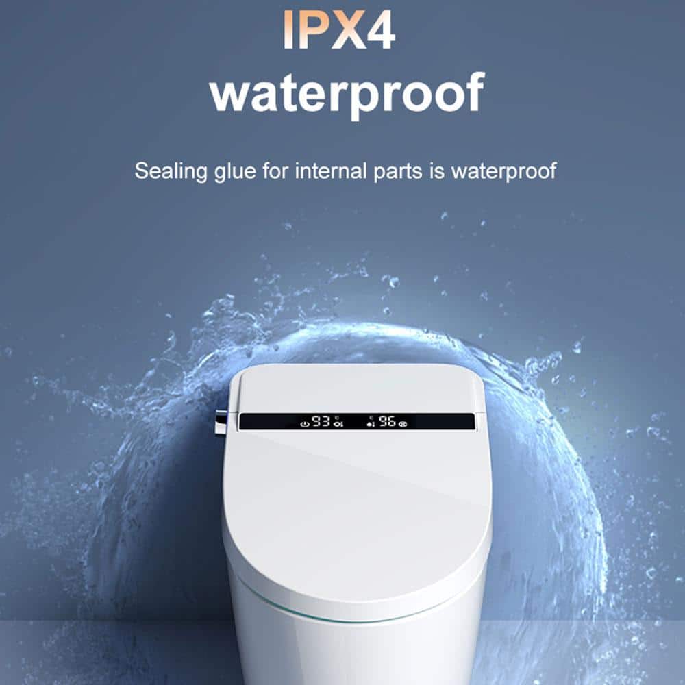 Elongated Smart Dual Flush Bidet Toilet with Heated Seat & Auto Functions in White
